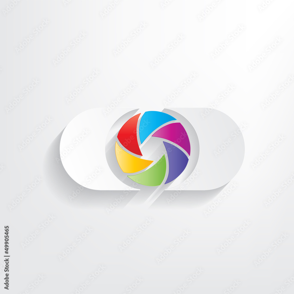 Sticker camera with color aperture