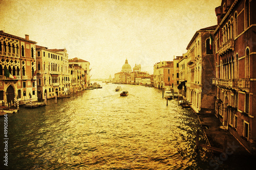 nostalgisch texturiertes Bild vom Canale Grande