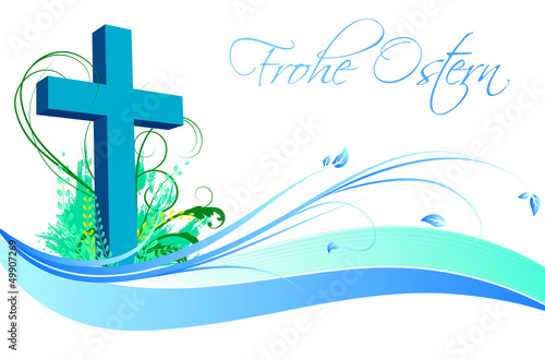 Frohe Ostern Floral