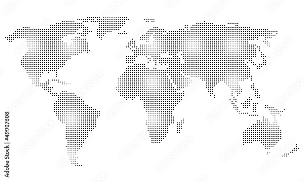 Obraz premium Dotted World Map