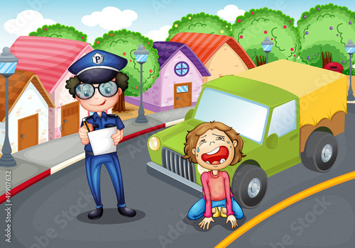 The policeman and the crying driver