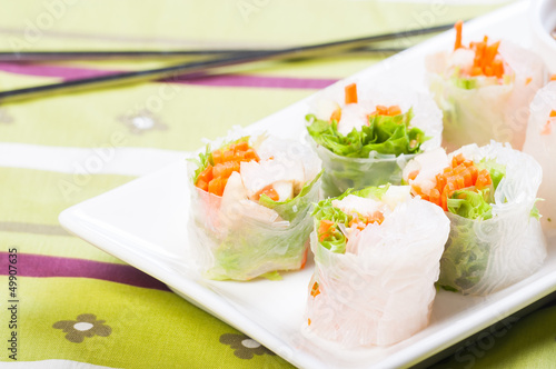 fresh spring rolls popular in vietnam