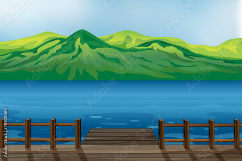 A blue calm sea