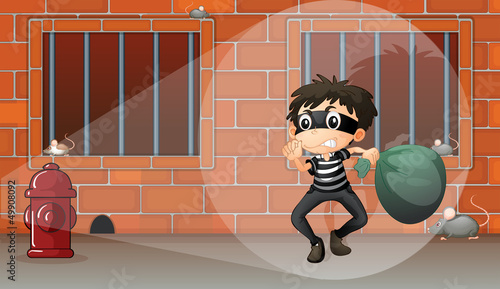 A boy in the jail