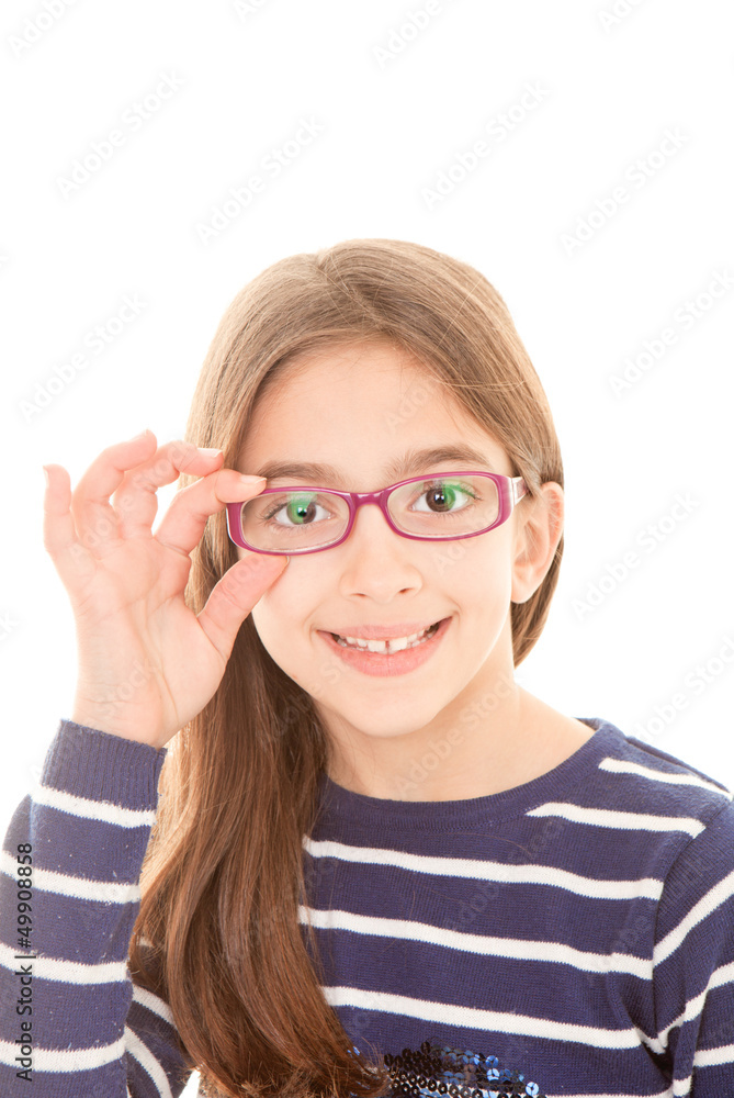child wearing glasses child wearing glasses