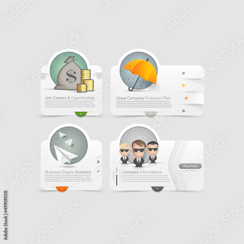 Vintage icons set with image slider menu