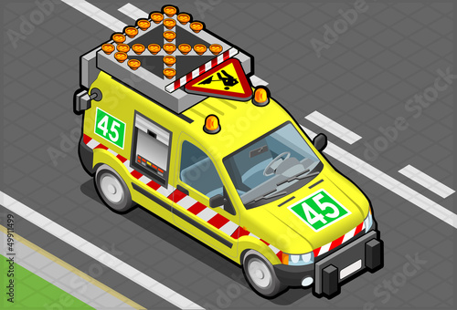isometric roadside assistance van