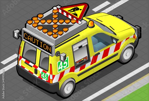 isometric roadside assistance van