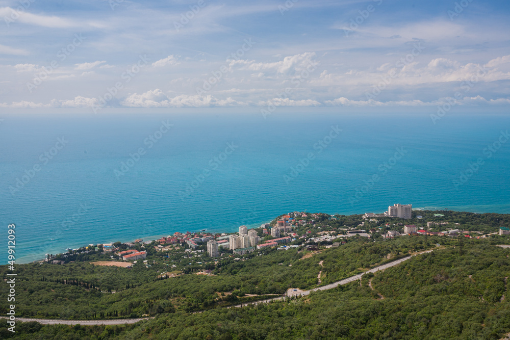 View of South Coast Crimea from Ai-Petri