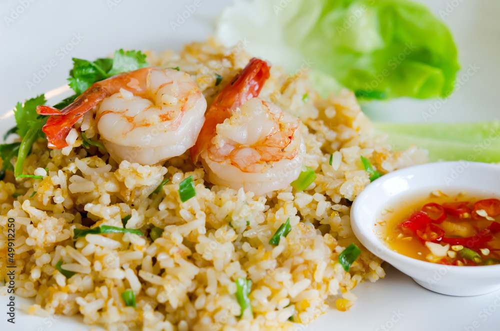 fried rice and shrimp fried rice and shrimp