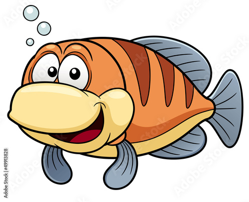 illustration of Cartoon fish