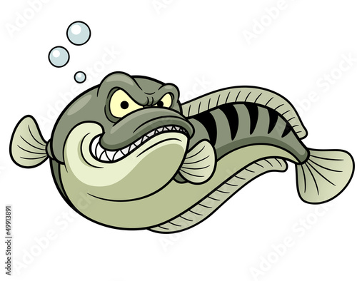 illustration of Giant snakehead fish