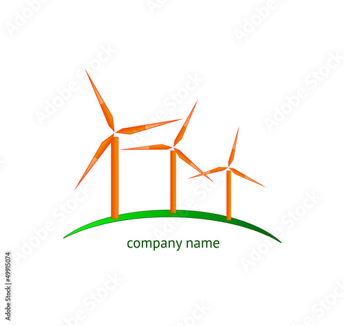 Renewable energy - wind turbines stylized