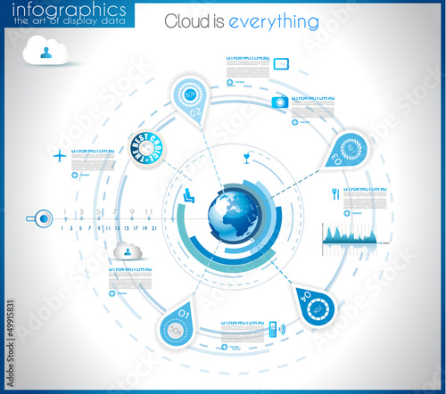 Infographic template for statistic data visualization.