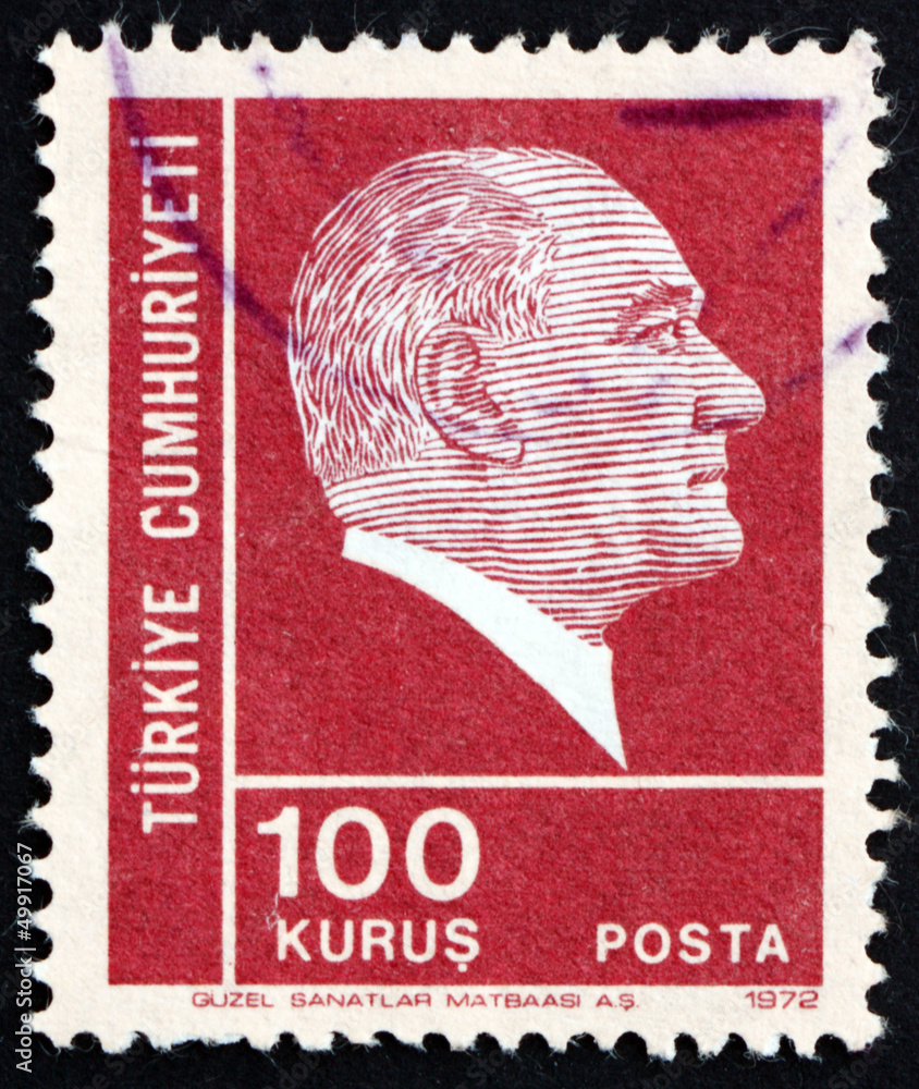 Postage stamp Turkey 1952 Mustafa Kemal Ataturk Stock Photo | Adobe Stock