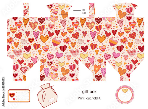Gift box template