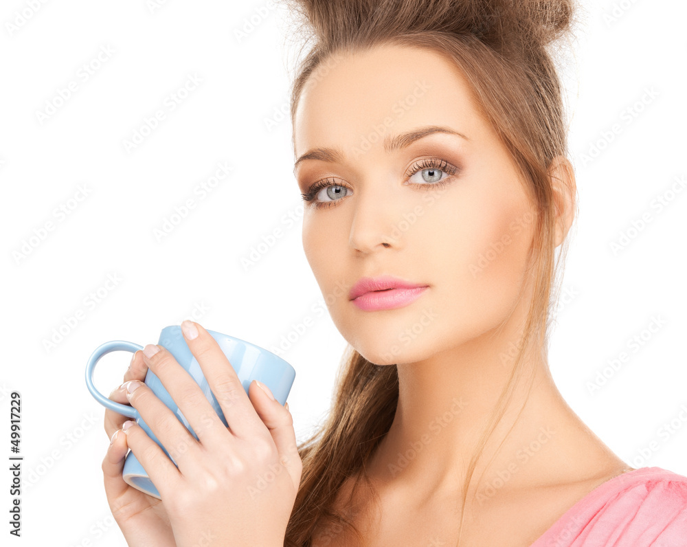 woman with mug