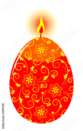 easter egg candle