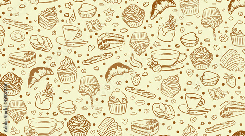 coffee cupcake pattern