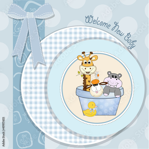 baby boy shower card