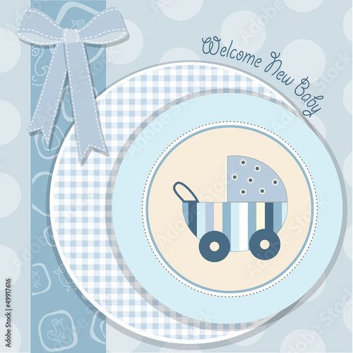 baby boy announcement card