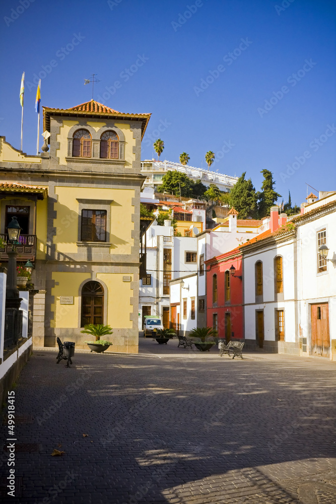 Naklejka premium colorful historic town Teror in Grand Canaria Island, Spain
