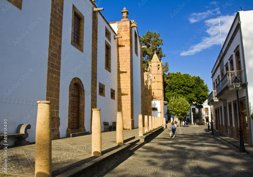 colorful historic town Teror in Grand Canaria Island, Spain
