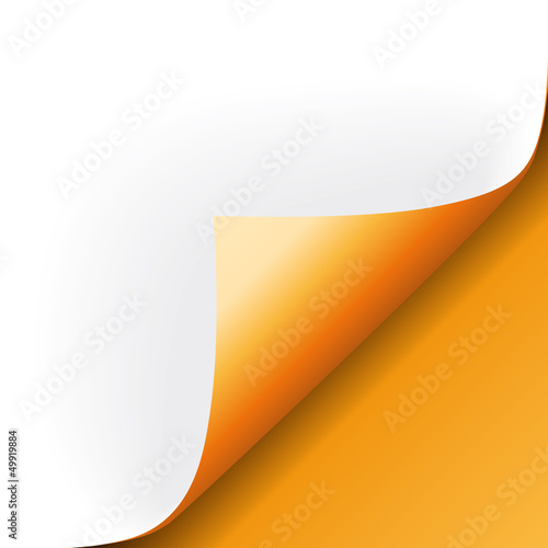 Papier Ecke orange rechts unten