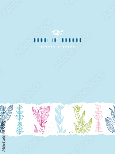 Vector floral stripes elegant vertical vertical torn seamless