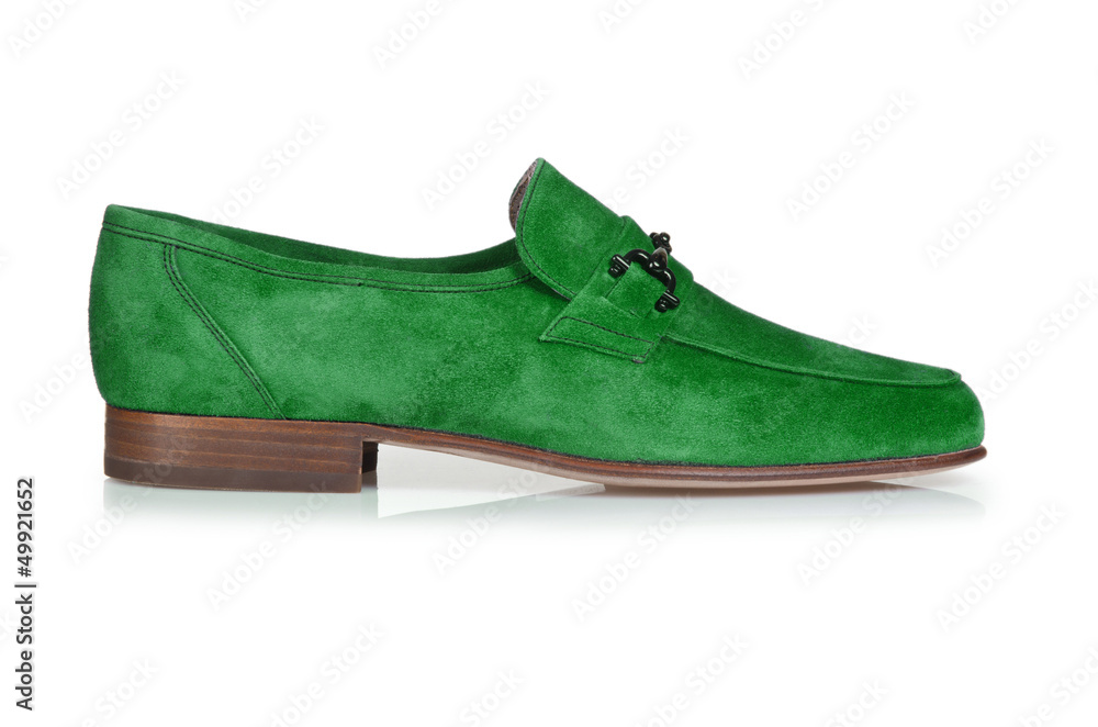Fashion concept with male shoes on white Fashion concept with male shoes on white