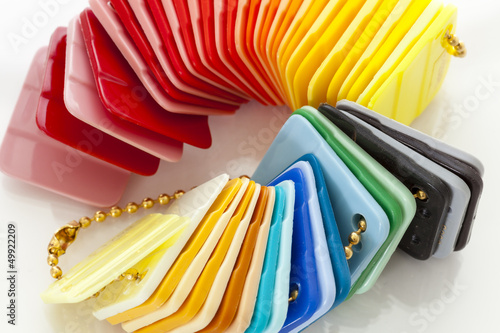 Colorful plastic sampler sheets