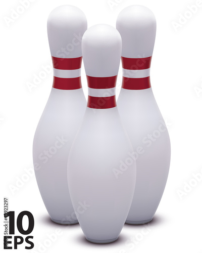 Bowling. Skittles. Vector illustration