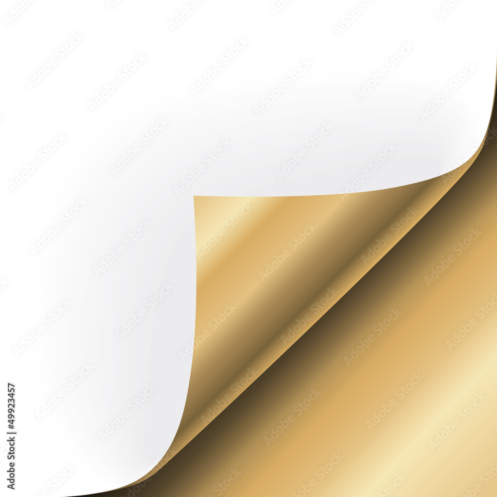 Papier Ecke Gold rechts unten Papier Ecke Gold rechts unten