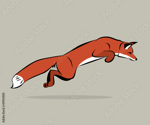 Jumping fox