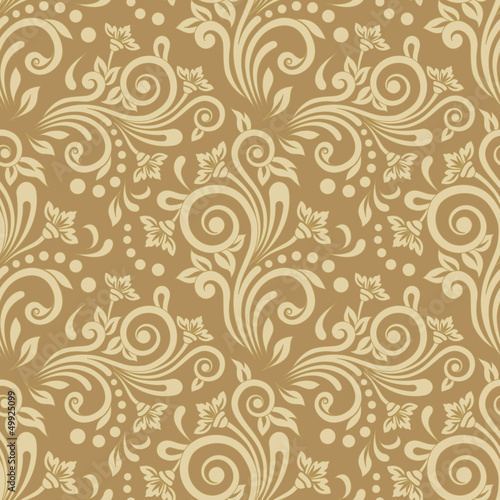 Vector vintage floral seamless pattern element