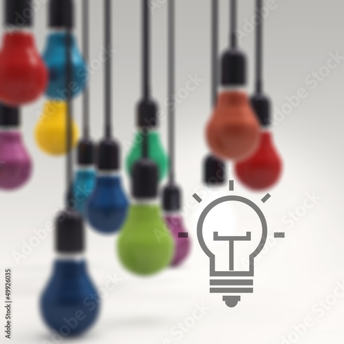 creative idea and leadership concept light bulb