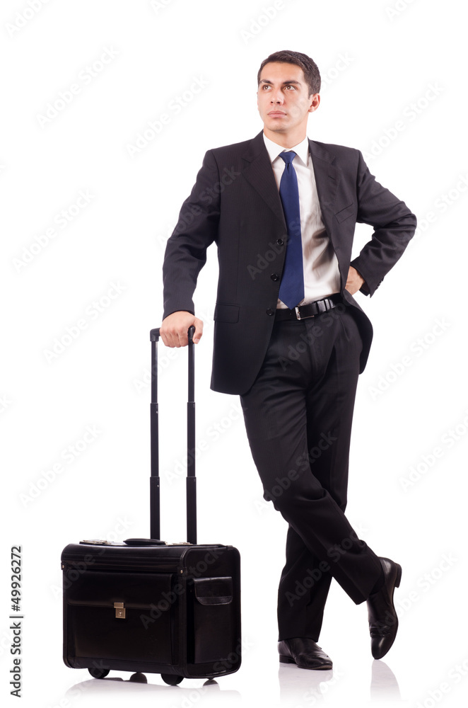 Young businessman during business trip Young businessman during business trip