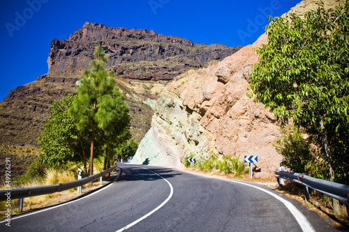 an amaizng hill with the colorful rock in Gran Canaria, Spain