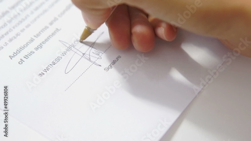 Signing an Agreement