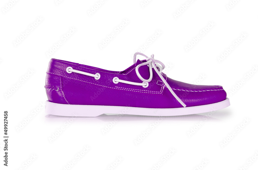 Fashion concept with male shoes on white Fashion concept with male shoes on white