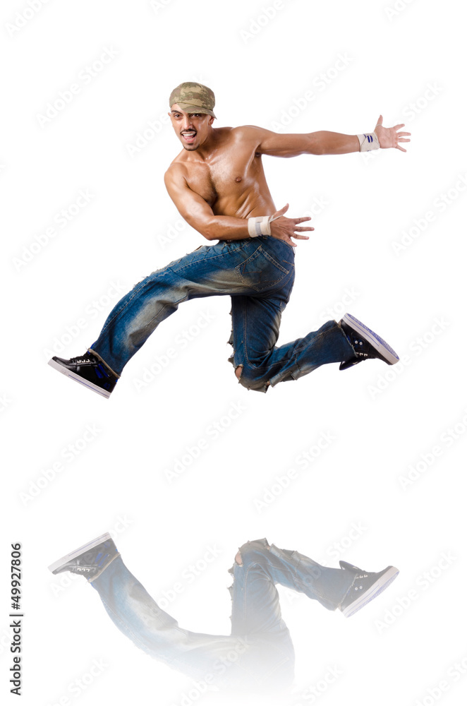 Dancer isolated on the white background Dancer isolated on the white background