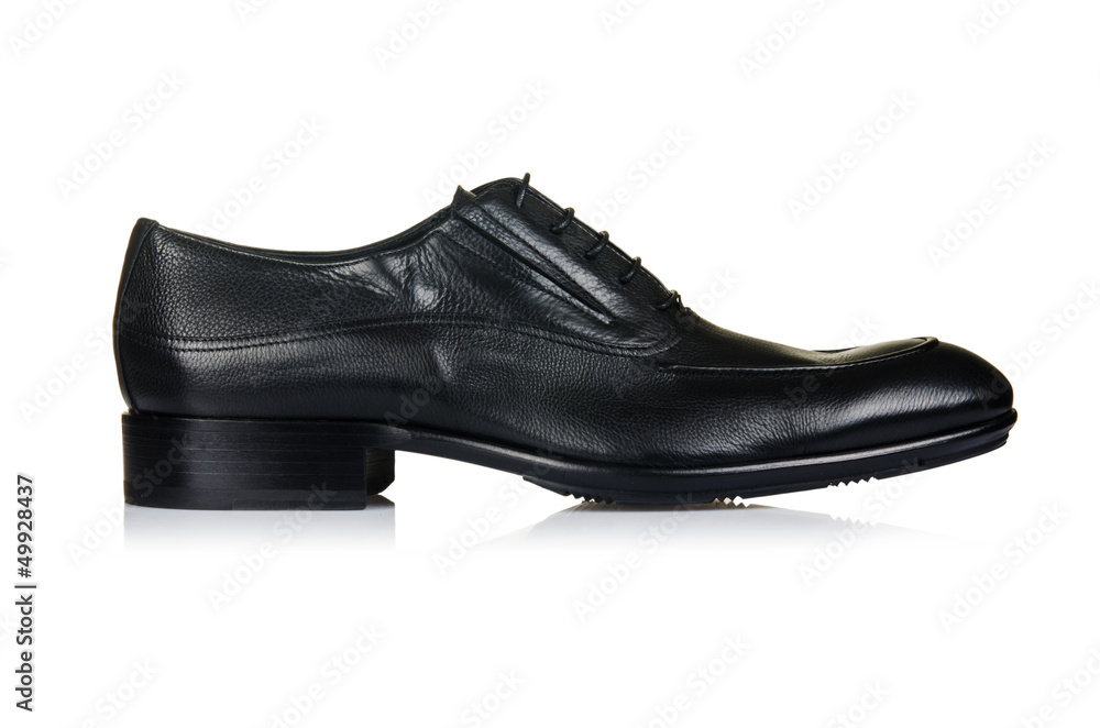Fashion concept with male shoes on white Fashion concept with male shoes on white