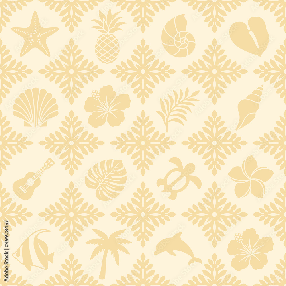 夏 ハワイアン 背景 Stock ベクター Adobe Stock