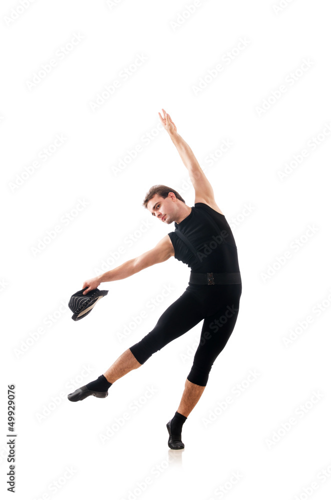 Dancer isolated on the white background Dancer isolated on the white background