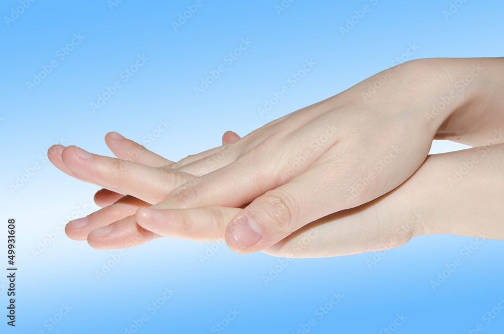 professional medical hand washing gesture