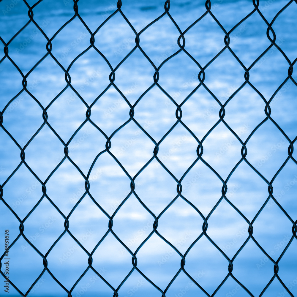 Mesh fence isolated Mesh fence isolated
