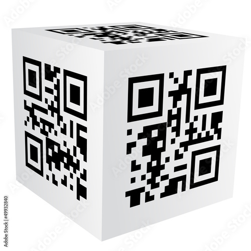 cube with qr code