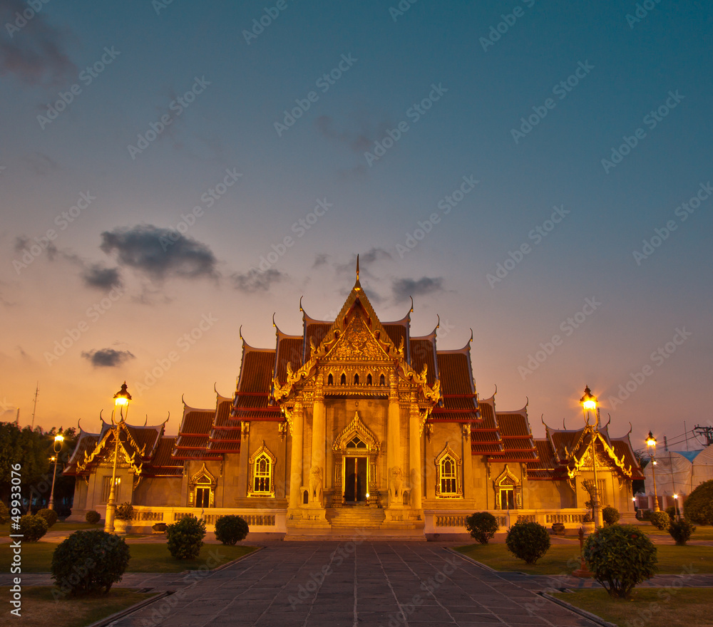 Wat Benchamabophit in Bangkok province of Thailand