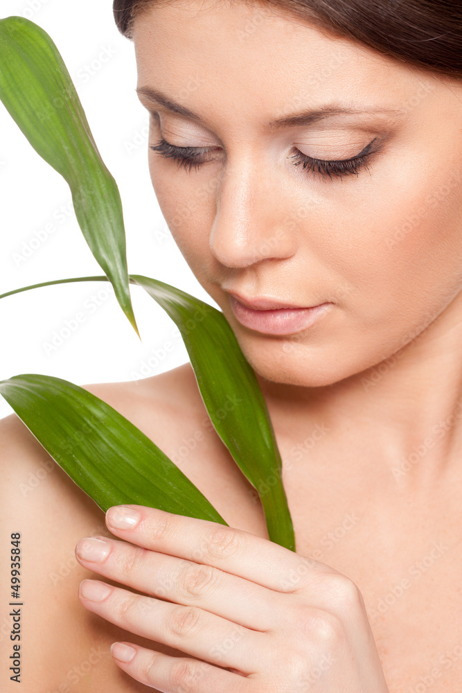 beautiful brunette woman portrait
