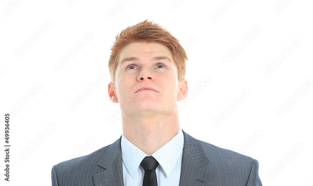 The young handsome businessman isolated The young handsome businessman isolated